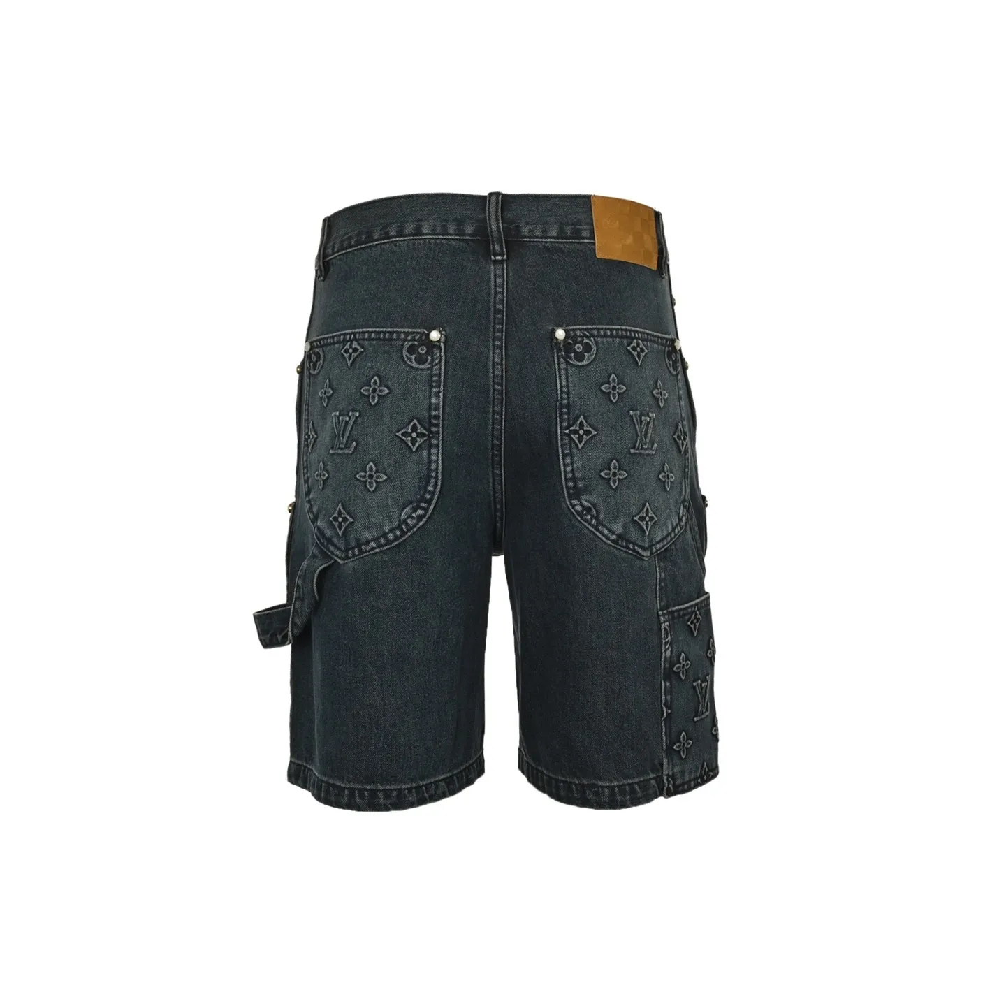 Louis Vuitton/Louis Vuitton 25ss presbyopic embossed denim shorts
